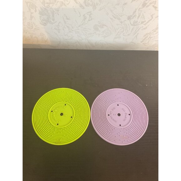 2 Fisher Price Music Recorder Records Green & Purple - Picture 2 of 2